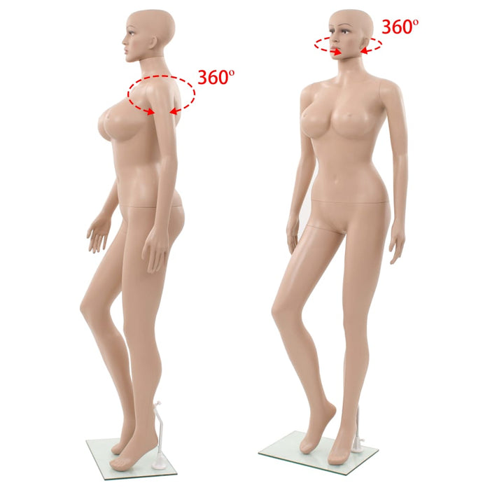 Manechin feminin cu suport din sticlă, bej, 180 cm - WALTI WALTI