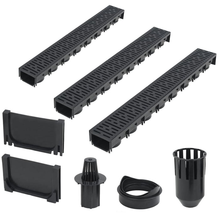 Canale de drenaj, 3 buc, plastic, 3 m - WALTI WALTI