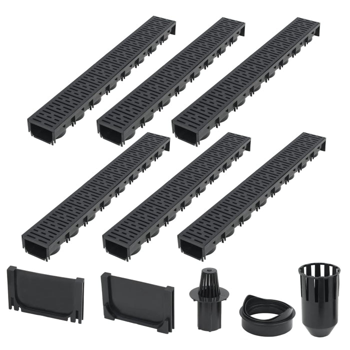 Canale de drenaj, 6 buc., plastic, 6 m - WALTI WALTI