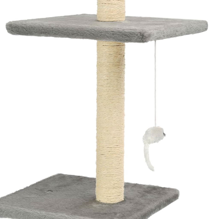 Ansamblu pisici, stâlpi funie sisal, 260 cm Gri - WALTI WALTI