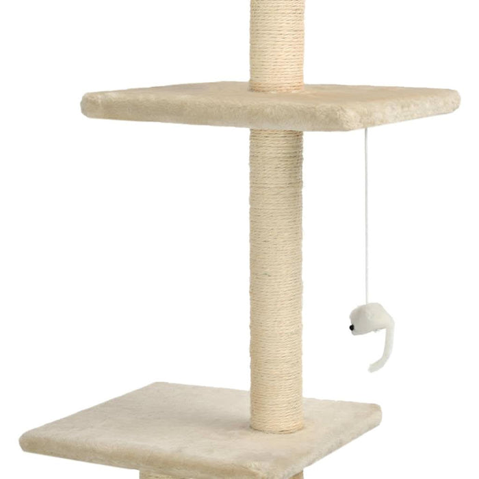 Ansamblu pisici, stâlpi funie sisal 260 cm, Bej - WALTI WALTI