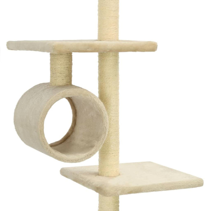 Ansamblu pisici, stâlpi funie sisal 260 cm, Bej - WALTI WALTI