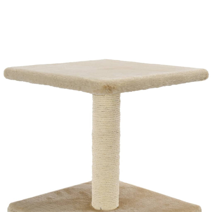 Ansamblu pentru pisici, stâlpi cu funie de sisal, bej, 55 cm - WALTI WALTI