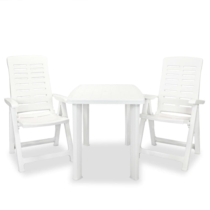 Set mobilier bistro, 3 piese, alb, plastic - WALTI WALTI