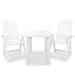 Set mobilier bistro, 3 piese, alb, plastic - WALTI WALTI