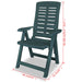 Set mobilier bistro, 3 piese, verde, plastic - WALTI WALTI