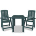 Set mobilier bistro, 3 piese, verde, plastic - WALTI WALTI
