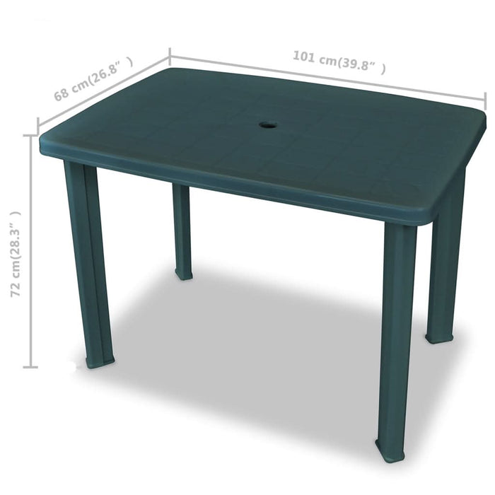 Set mobilier bistro, 3 piese, verde, plastic - WALTI WALTI