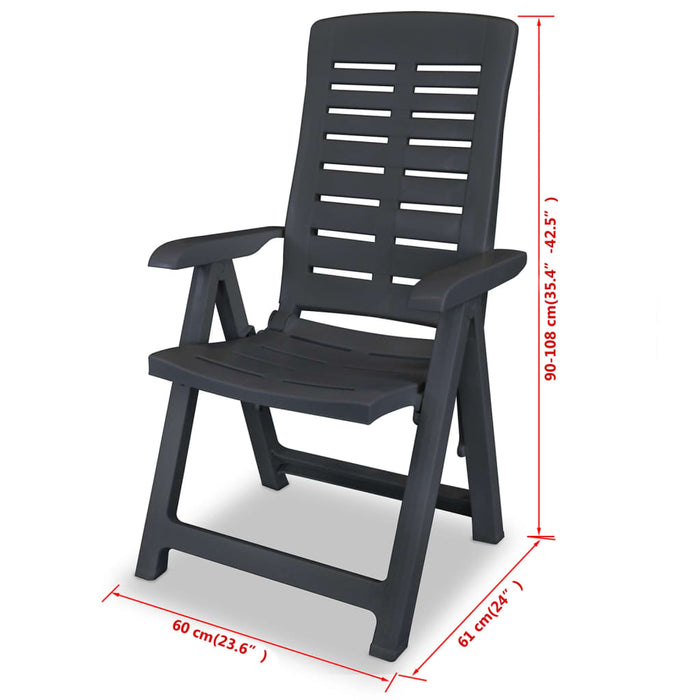 Set mobilier bistro, 3 piese, antracit, plastic - WALTI WALTI