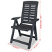 Set mobilier bistro, 3 piese, antracit, plastic - WALTI WALTI