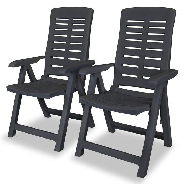 Set mobilier bistro, 3 piese, antracit, plastic - WALTI WALTI
