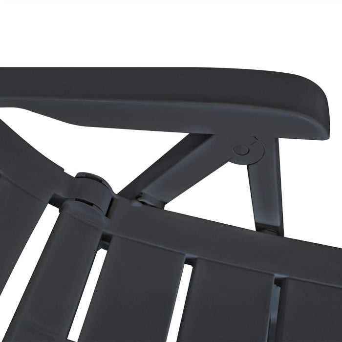 Set mobilier bistro, 3 piese, antracit, plastic - WALTI WALTI