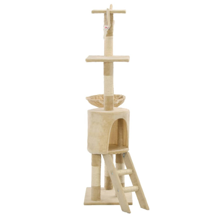 Ansamblu pisici cu stâlpi din funie de sisal, 138 cm, bej - WALTI WALTI