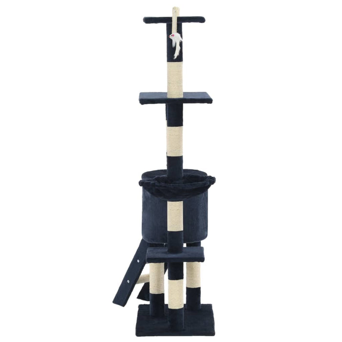 Ansamblu pisici stâlpi din funie sisal, 138 cm, albastru închis - WALTI WALTI