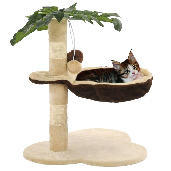 Ansamblu pisici cu stâlpi funie sisal, 50 cm, bej și maro - WALTI WALTI