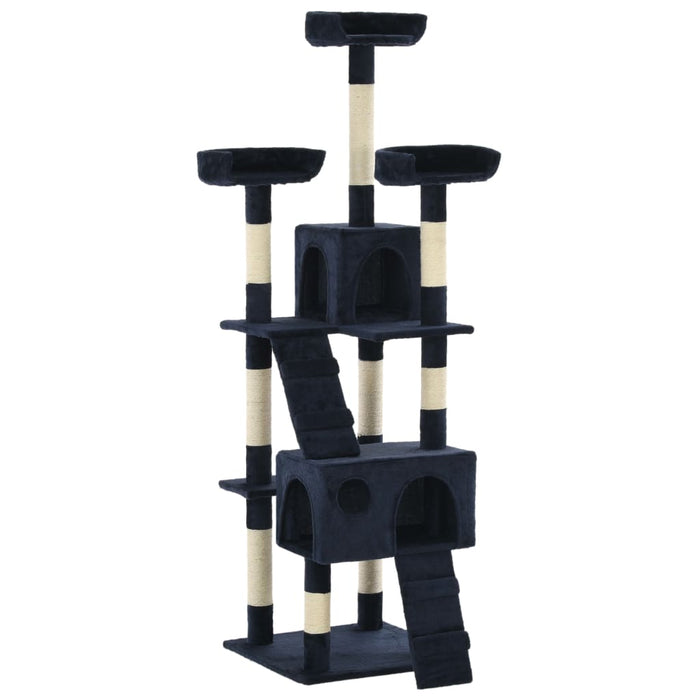 Ansamblu pentru pisici cu stâlpi funie sisal, 170 cm, albastru - WALTI WALTI