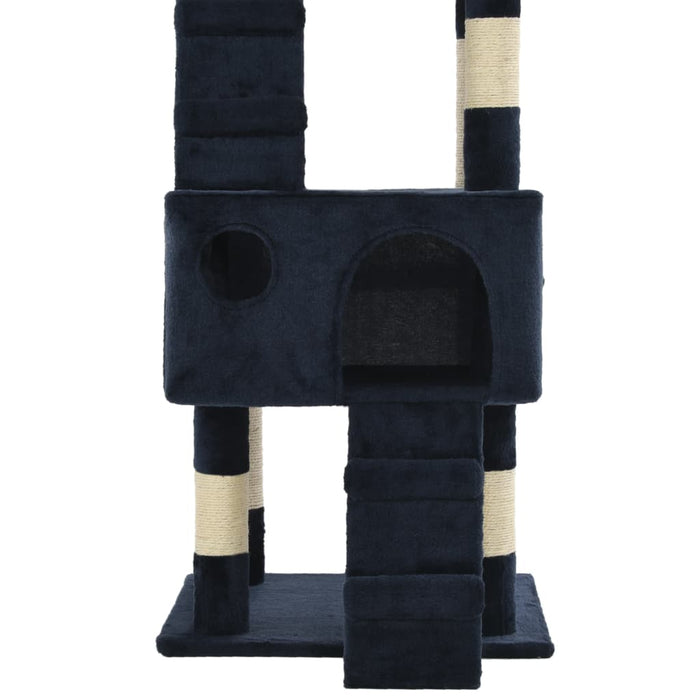 Ansamblu pentru pisici cu stâlpi funie sisal, 170 cm, albastru - WALTI WALTI