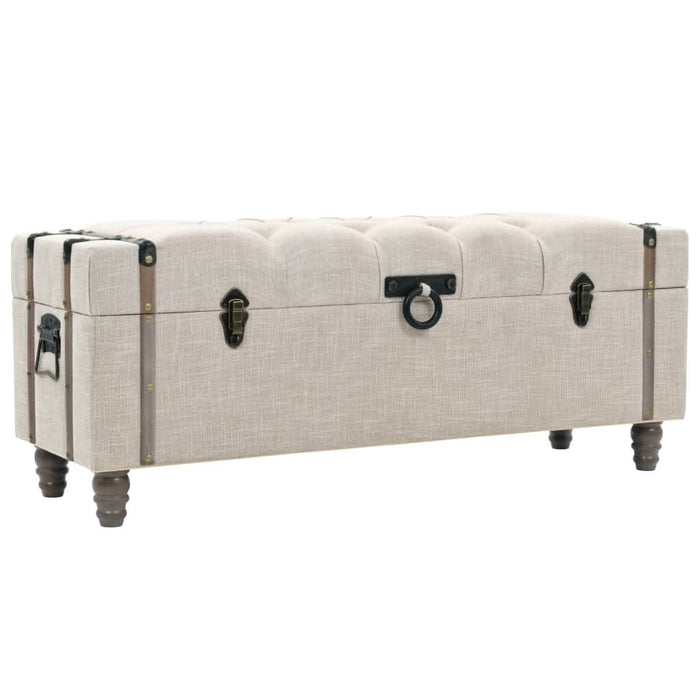 Set bancă depozitare 3 buc, lemn masiv și oțel, 112x37x45 cm - WALTI WALTI