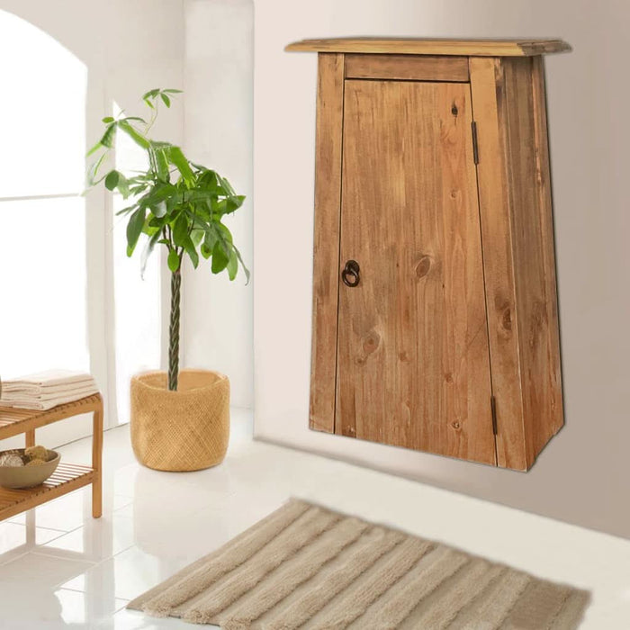 Dulap de perete de baie, 42x23x70 cm, lemn masiv pin - WALTI WALTI