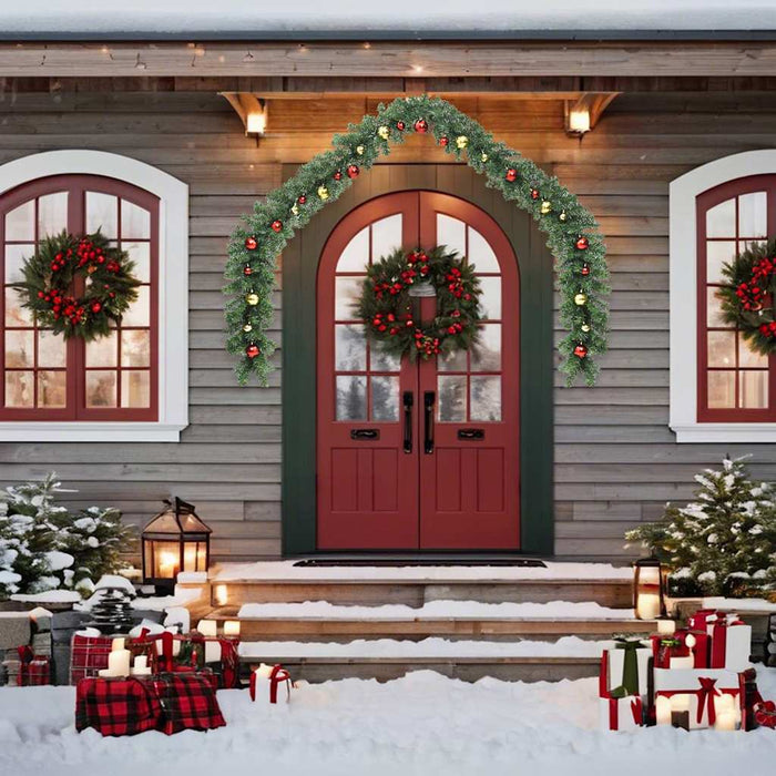 Ghirlandă de Crăciun decorată cu globuri și lumini LED, 5 m WALTI
