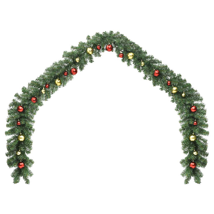 Ghirlandă de Crăciun decorată cu globuri și lumini LED, 10 m WALTI