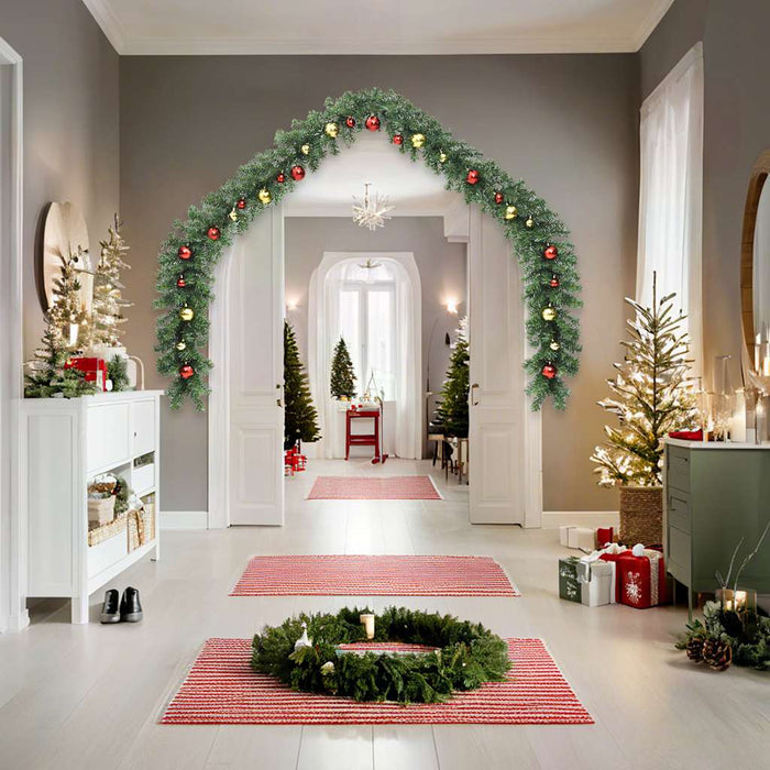 Ghirlandă de Crăciun decorată cu globuri și lumini LED, 10 m WALTI