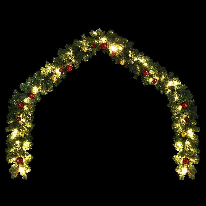 Ghirlandă de Crăciun decorată cu globuri și lumini LED, 10 m WALTI