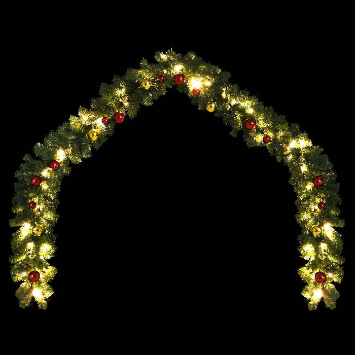 Ghirlandă de Crăciun decorată cu globuri și lumini LED, 20 m WALTI