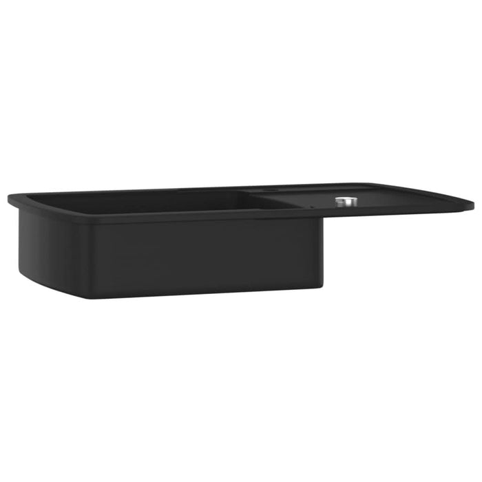 Chiuvetă de bucătărie din granit cu o cuvă, negru - WALTI WALTI