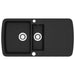 Chiuvetă de bucătărie din granit cu două cuve, negru - WALTI WALTI
