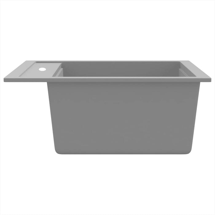 Chiuvetă de bucătărie din granit cu o cuvă, gri WALTI