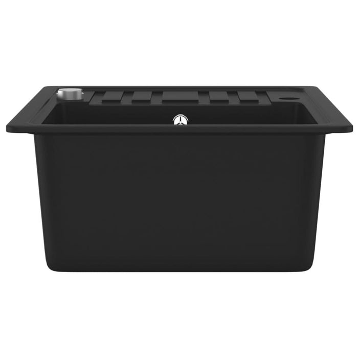Chiuvetă de bucătărie din granit cu o cuvă, negru - WALTI WALTI