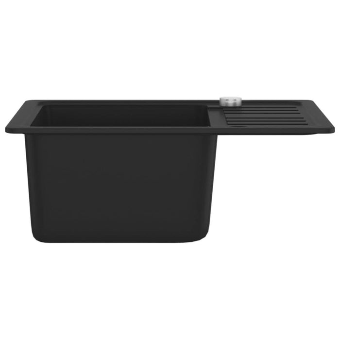 Chiuvetă de bucătărie din granit cu o cuvă, negru - WALTI WALTI