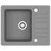 Chiuvetă de bucătărie din granit cu o cuvă, gri - WALTI WALTI