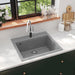 Chiuvetă de bucătărie din granit cu o cuvă, gri - WALTI WALTI