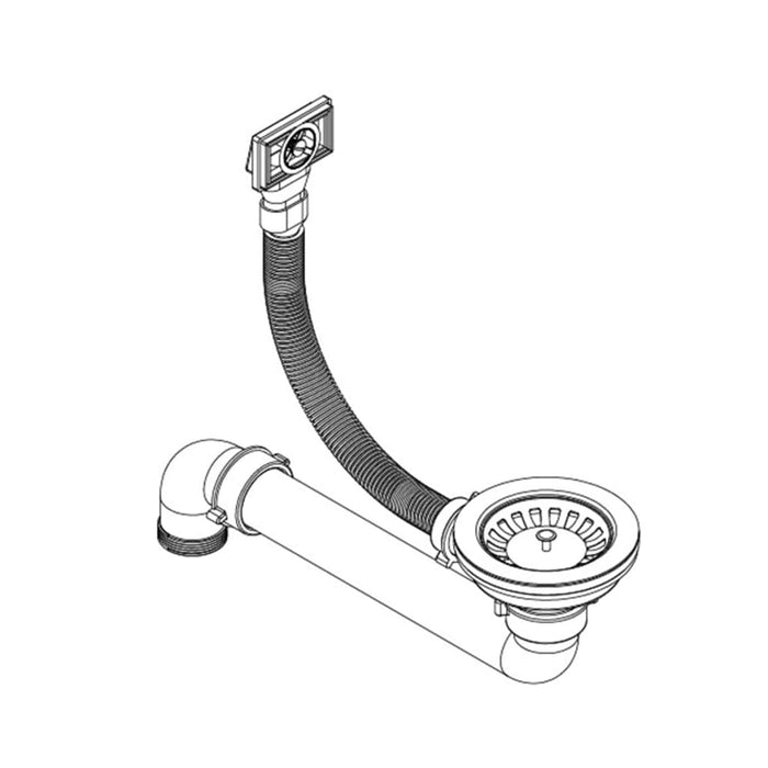 Chiuvetă de bucătărie din granit cu o cuvă, negru, rotund - WALTI WALTI