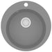 Chiuvetă de bucătărie din granit cu o cuvă, gri, rotund - WALTI WALTI
