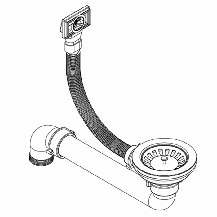 Chiuvetă de bucătărie din granit cu o cuvă, negru, oval - WALTI WALTI