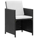 Set mobilier de exterior cu perne, 5 piese, negru, poliratan - WALTI WALTI