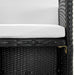 Set mobilier de exterior cu perne, 5 piese, negru, poliratan - WALTI WALTI