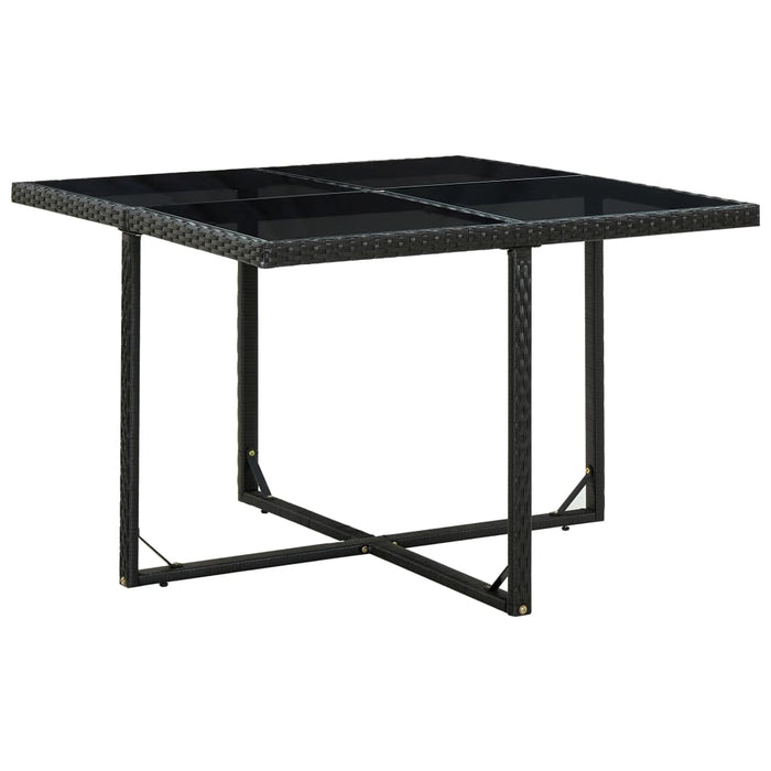 Set mobilier de exterior cu perne, 5 piese, negru, poliratan - WALTI WALTI