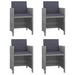 Set mobilier de exterior cu perne, 5 piese, gri, poliratan - WALTI WALTI