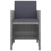 Set mobilier de exterior cu perne, 5 piese, gri, poliratan - WALTI WALTI