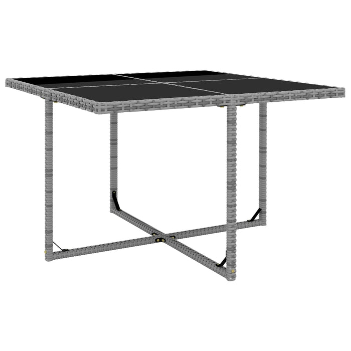 Set mobilier de exterior cu perne, 5 piese, gri, poliratan - WALTI WALTI