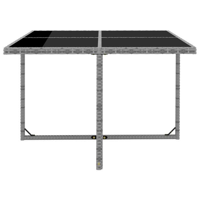 Set mobilier de exterior cu perne, 5 piese, gri, poliratan - WALTI WALTI