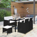 Set mobilier de exterior cu perne, 6 piese, negru, poliratan - WALTI WALTI