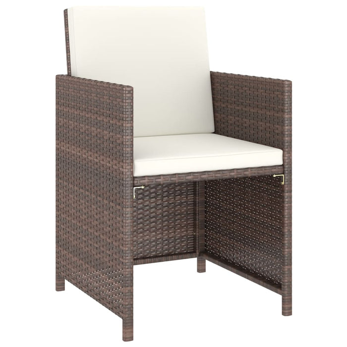 Set mobilier de exterior cu perne, 6 piese, maro, poliratan - WALTI WALTI