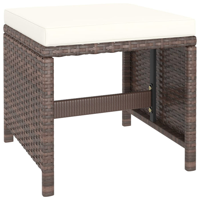 Set mobilier de exterior cu perne, 6 piese, maro, poliratan - WALTI WALTI