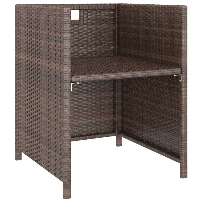 Set mobilier de exterior cu perne, 6 piese, maro, poliratan - WALTI WALTI