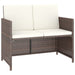 Set mobilier de exterior cu perne, 6 piese, maro, poliratan - WALTI WALTI